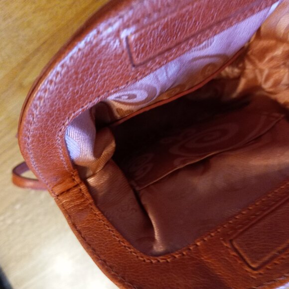 AUTHENTIC Brighton Wicker w Leather Trim & Flower Crossbody Bag Handbag Purse - Picture 7 of 9